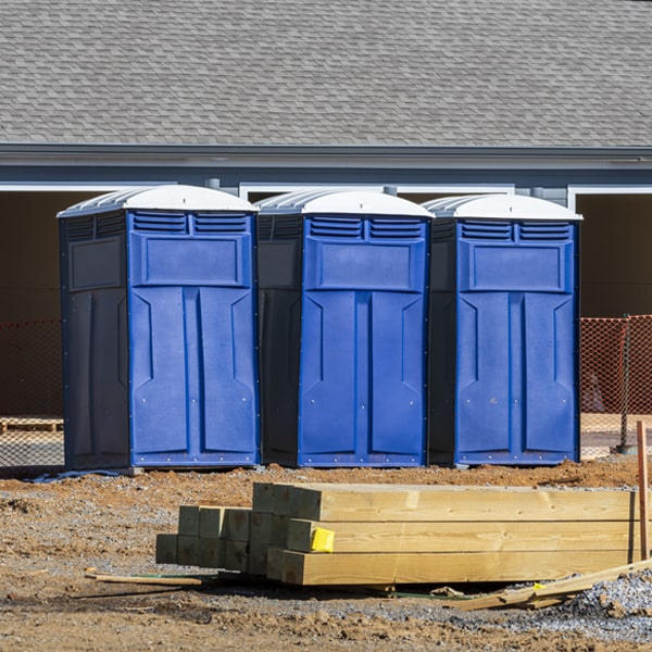 how do you dispose of waste after the portable restrooms have been emptied in Goshen